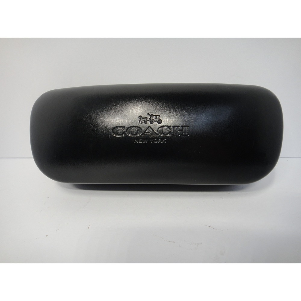 Coach New York Black Hard Clamshell Eyeglasses Sunglasses Case Embossed Logo